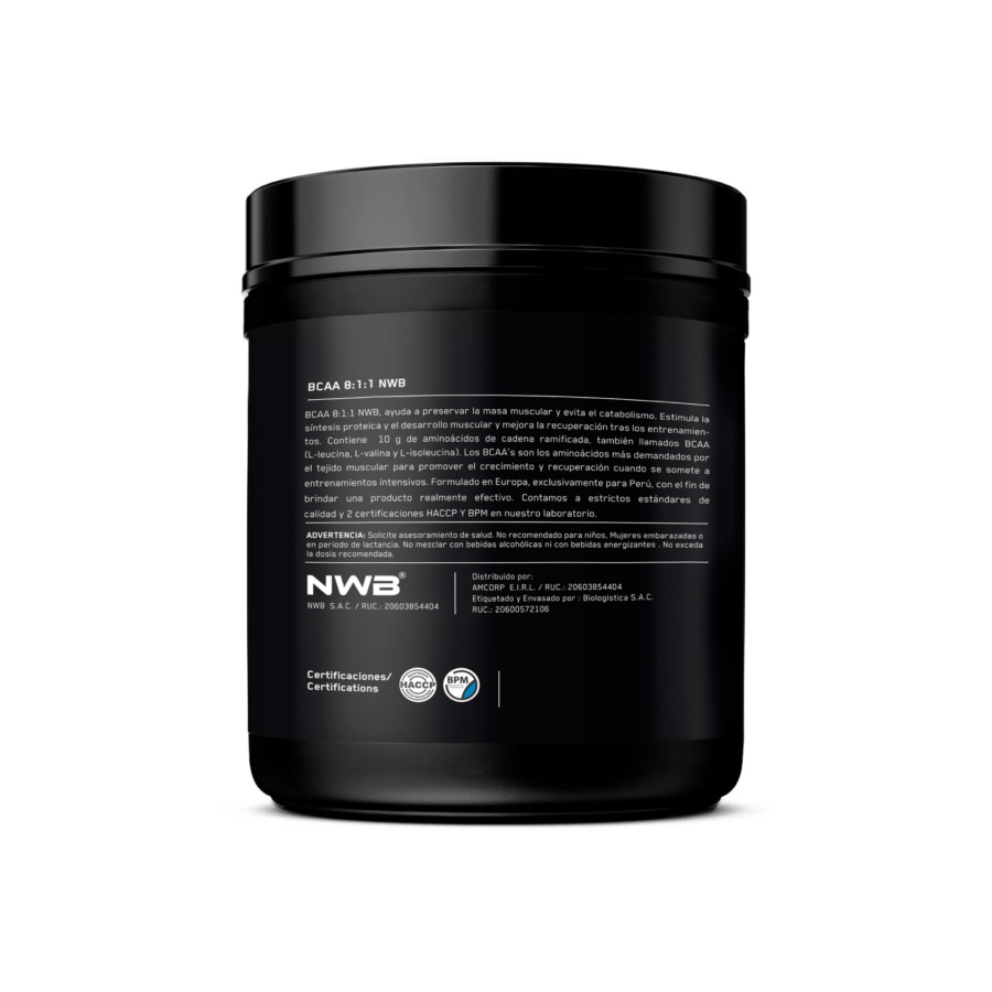 BCAA AMINOÁCIDOS 600MG NWB - Imagen 3