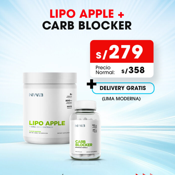LIPO APPLE FIBRA CONCENTRADA + CARB BLOCKER-PROMOCIÓN