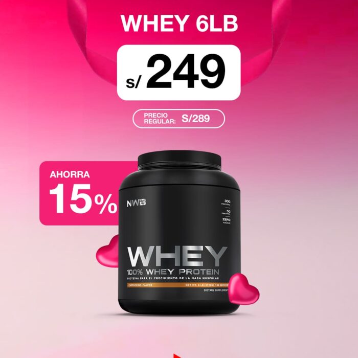WHEY PROTEIN 100% de 6 LB - PROMO