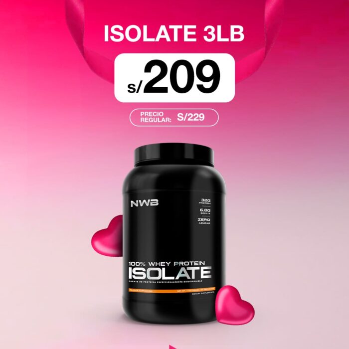 PROTEÍNA ISOLATE 100%  3 LIBRAS NWB - PROMO